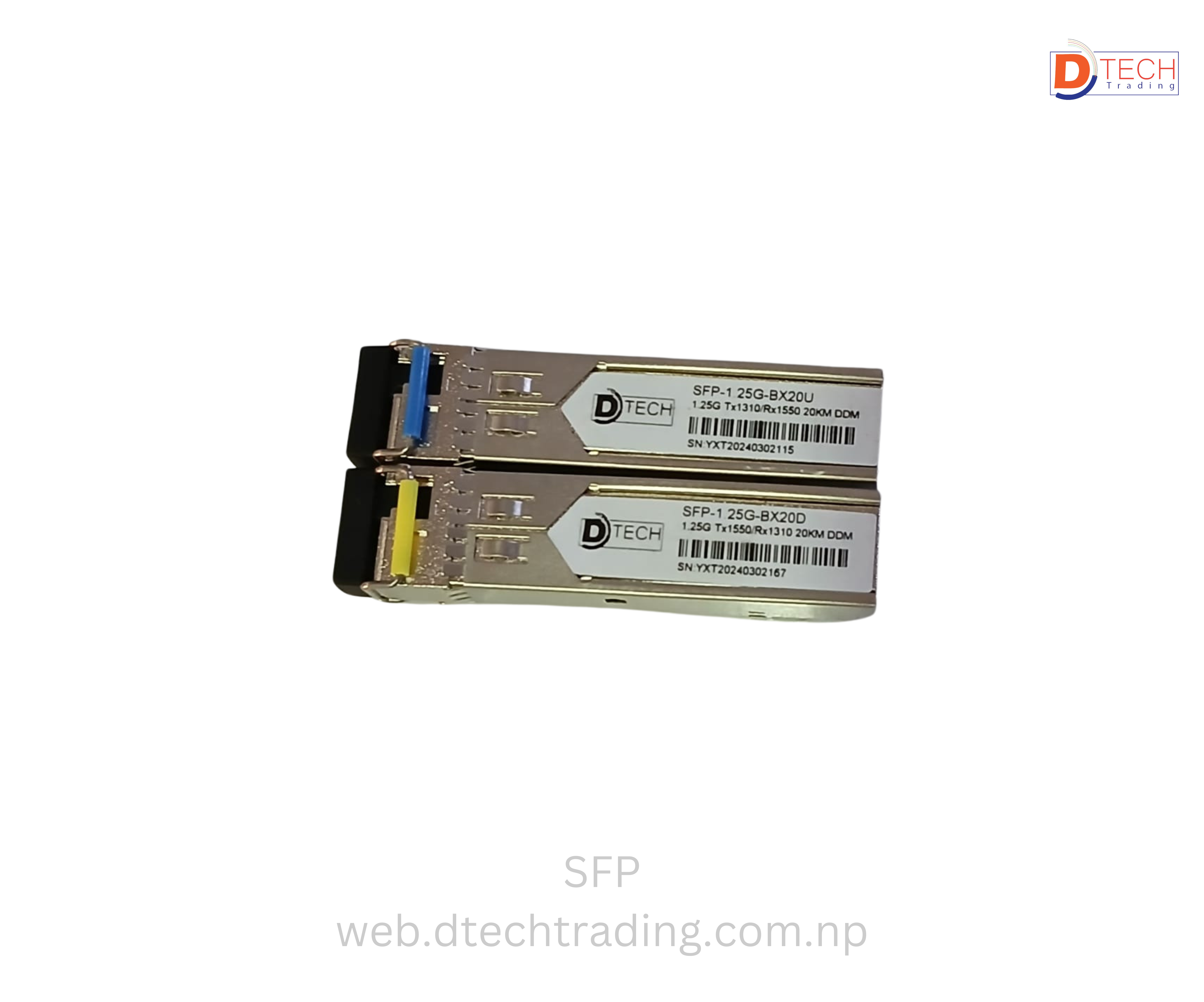 SFP 1.25G Bidi Tx1310nm/Rx1550nm 20KM LC